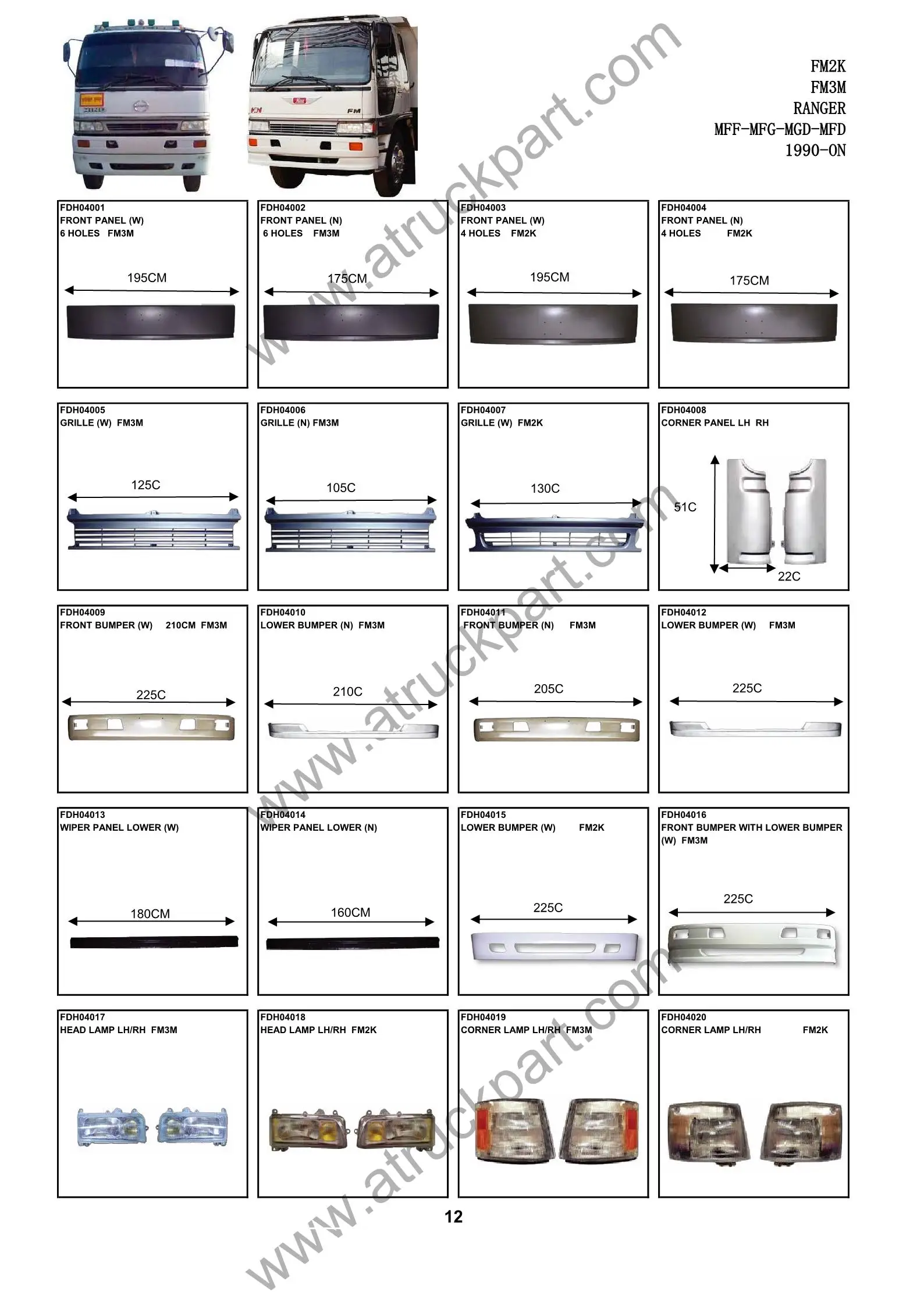 HINO FM3M FM2K PARTS