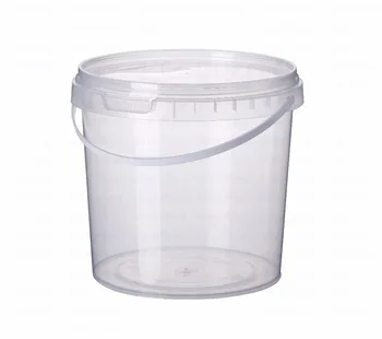 transparent bucket with lid