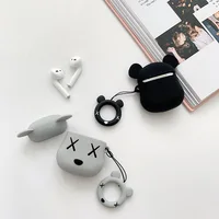 

Funny 3D Cartoon Earphone Kaws Cases with Finger Ring Strap For Apple Airpods