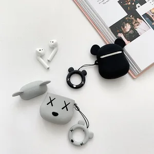 Funny 3D Cartoon Earphone Cases Apple AirPods Finger Ring Strap