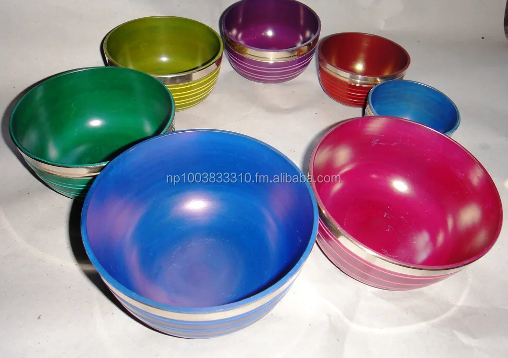 seven Chakra sets singing bowls manufacture in Nepal (colors singing bowl )s
