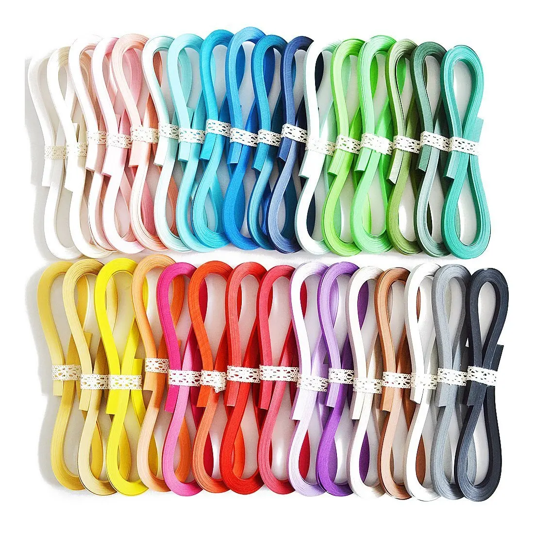 33 Pack 33 Colors YURROAD Paper Quilling Kits 5mm Wide Paper with 33