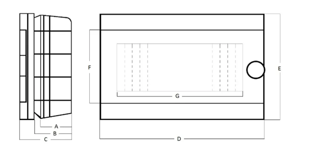 6 Way Flush Mounted Surface Mounted Fuse Box Electrical Distribution