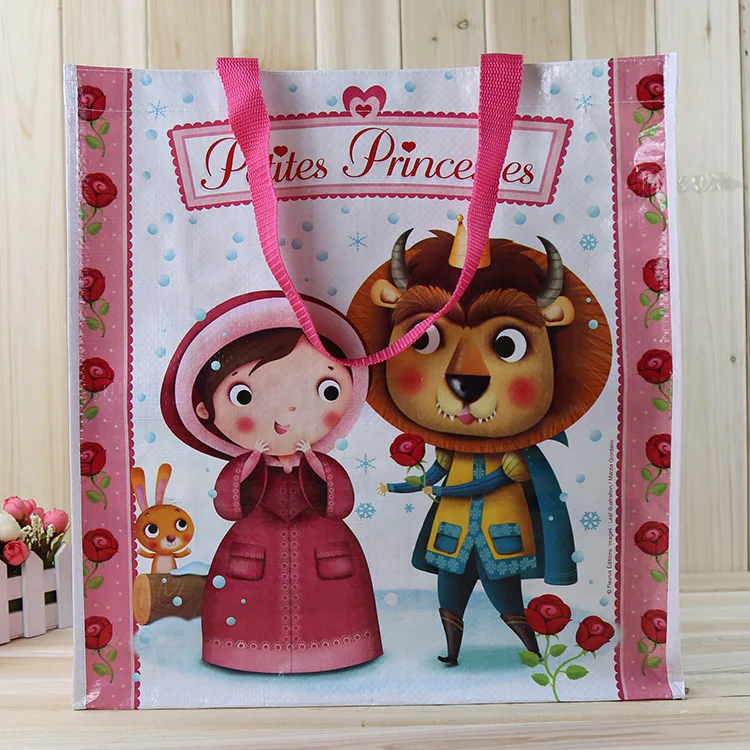 

cheap fashion custom full color printing pp shopping bag