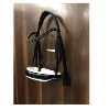 Horse riding leather dressage bridle with gel padding