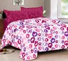White Purple Linen House Presents Queen Floral Bedsheet Cotton Satin Hotel Bedsheet 100% Cotton Satin Bedding Set