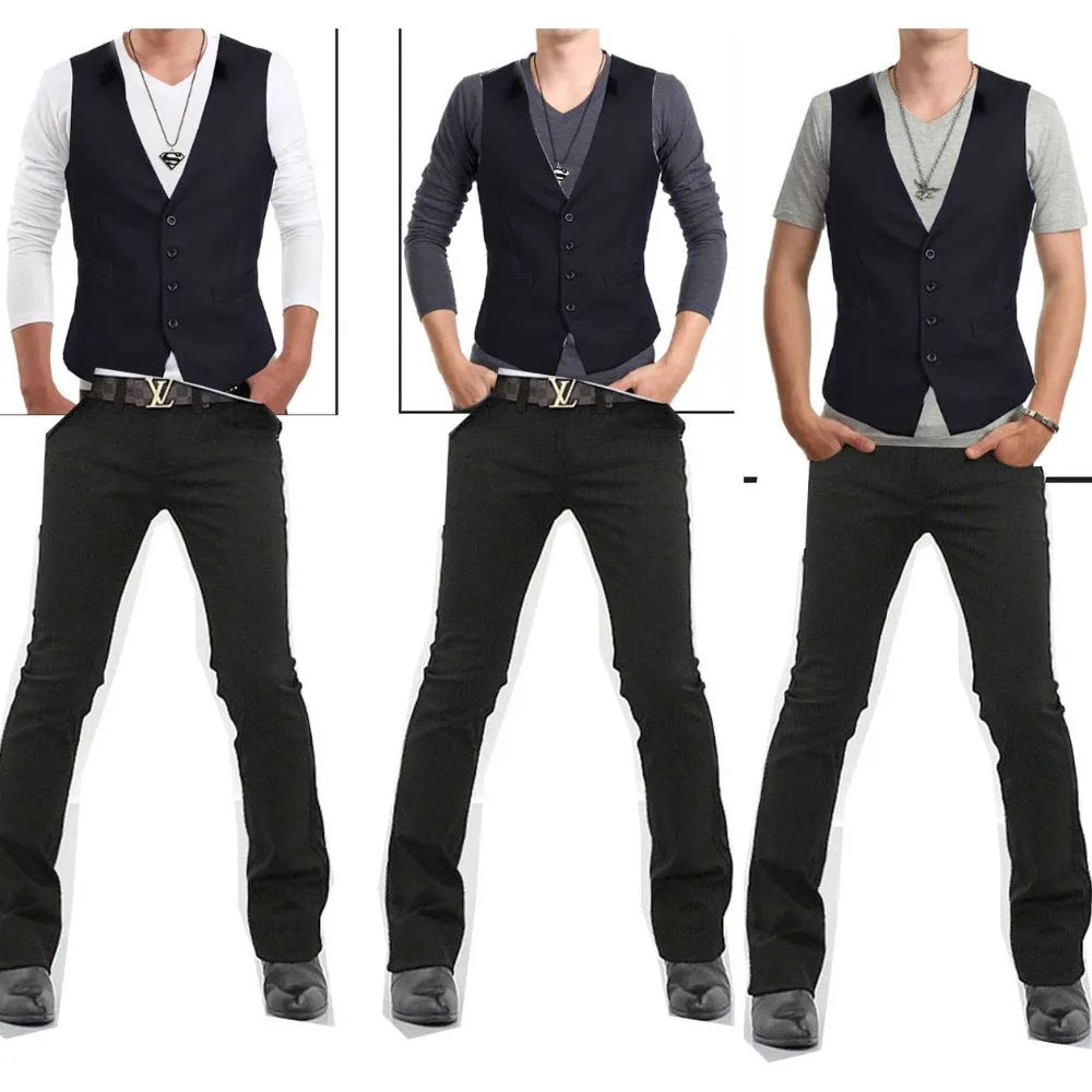 black slim bootcut jeans mens