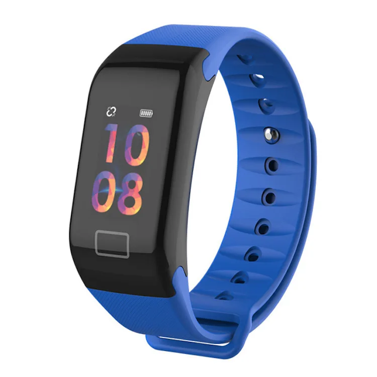 

2019 Hottest F1 smart watch blood oxygen silicone bracelet activity tracker band watch, Black;blue;red