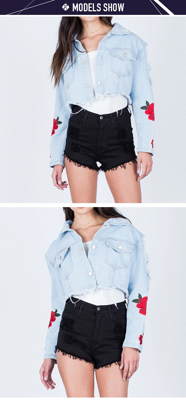 denim short jacket for women