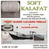 5ply 8ply 12ply MARINE CAULKING COTTON THREAD & Cotton Caulking - KALAFAT kalafathsma for Wooden Boats Hulls for wooden boats