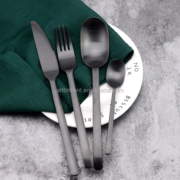 Hotel Restaurant Serving Cutlery Set 10pc Silver Stainless Steel