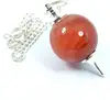 carnelian ball pendulum for sale wholesale carnelian stone ball pendulums for dowsing gemstone pendulums metaphysical new age