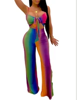 

Wholesale colorful clothes women 2 piece set clothing sexy crop top and pant set