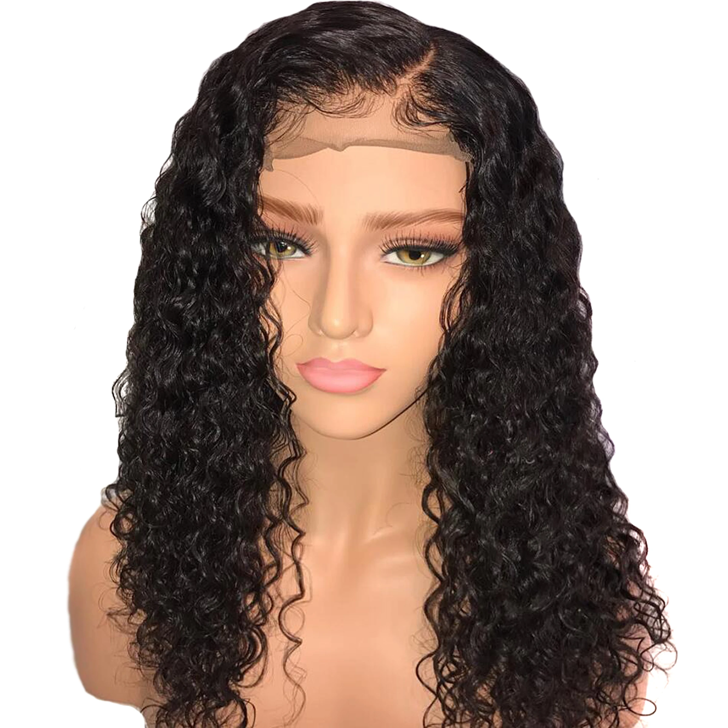 

Hot-selling 13*6 lace front wig 150% density Human Hair Full Head Wigs curly deep curl Pre Plucked extra long parting