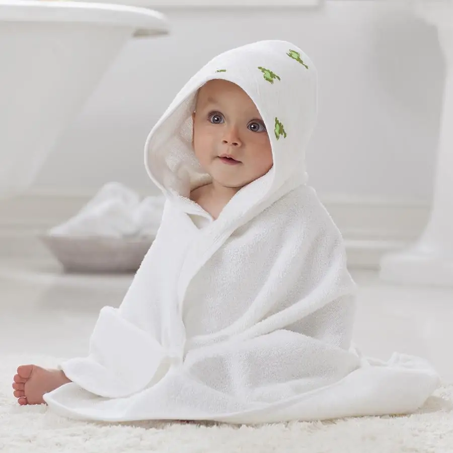 Wholesale Organic Bamboo Baby Hooded Towel Soft Large Size Baby Towel