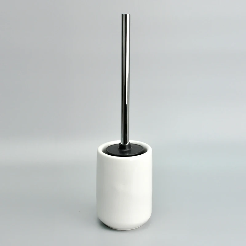圆柱形设计橡胶木马桶刷持有人