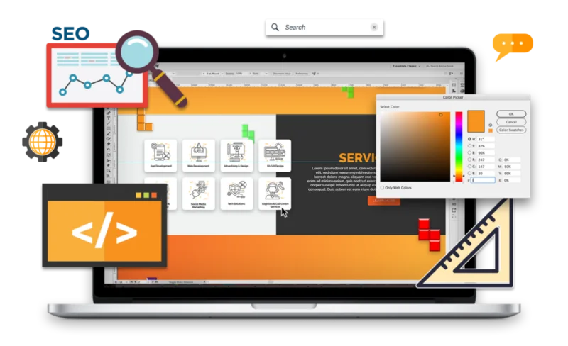 
website,SEO,Maketing Online Solution,Domain&Hosting,Brand Design 