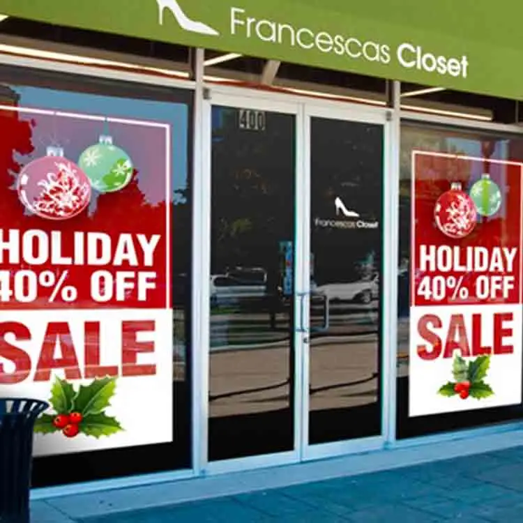 Cheap Price Custom Removable No Glue Static Cling Glass Window