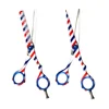Hairdressing Cutting Shears Professional Hair Scissor For Barber Shop / Barber Pole Printed