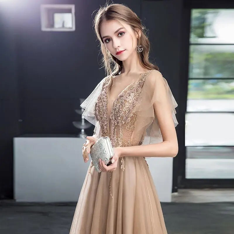 

2019 New style hot sale factory wholesale women evening dress elegant ladies long party gown