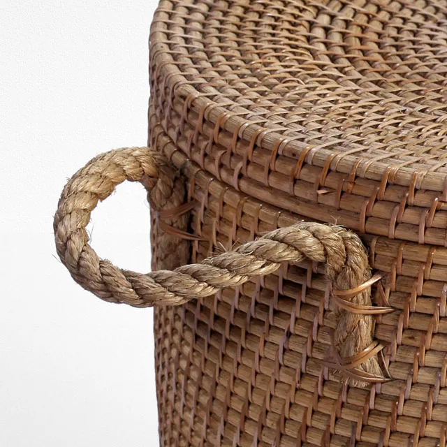 
Cheapest Natural Storage Handmade Wicker Rattan Basket Made in Indonesia 