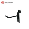 Black metal single slatwall panels display hooks