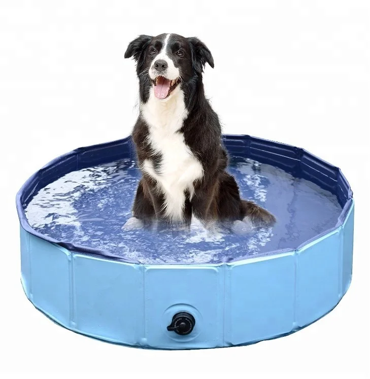 

Foldable Dog Pet Bath PVC Pools Collapsable Dog Pet Pool Bathing Tub Paddling Swimming Pool for Dogs Cats and Kids, Red, blue