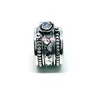 silver tone brass spinner ring moonstone spinner ring