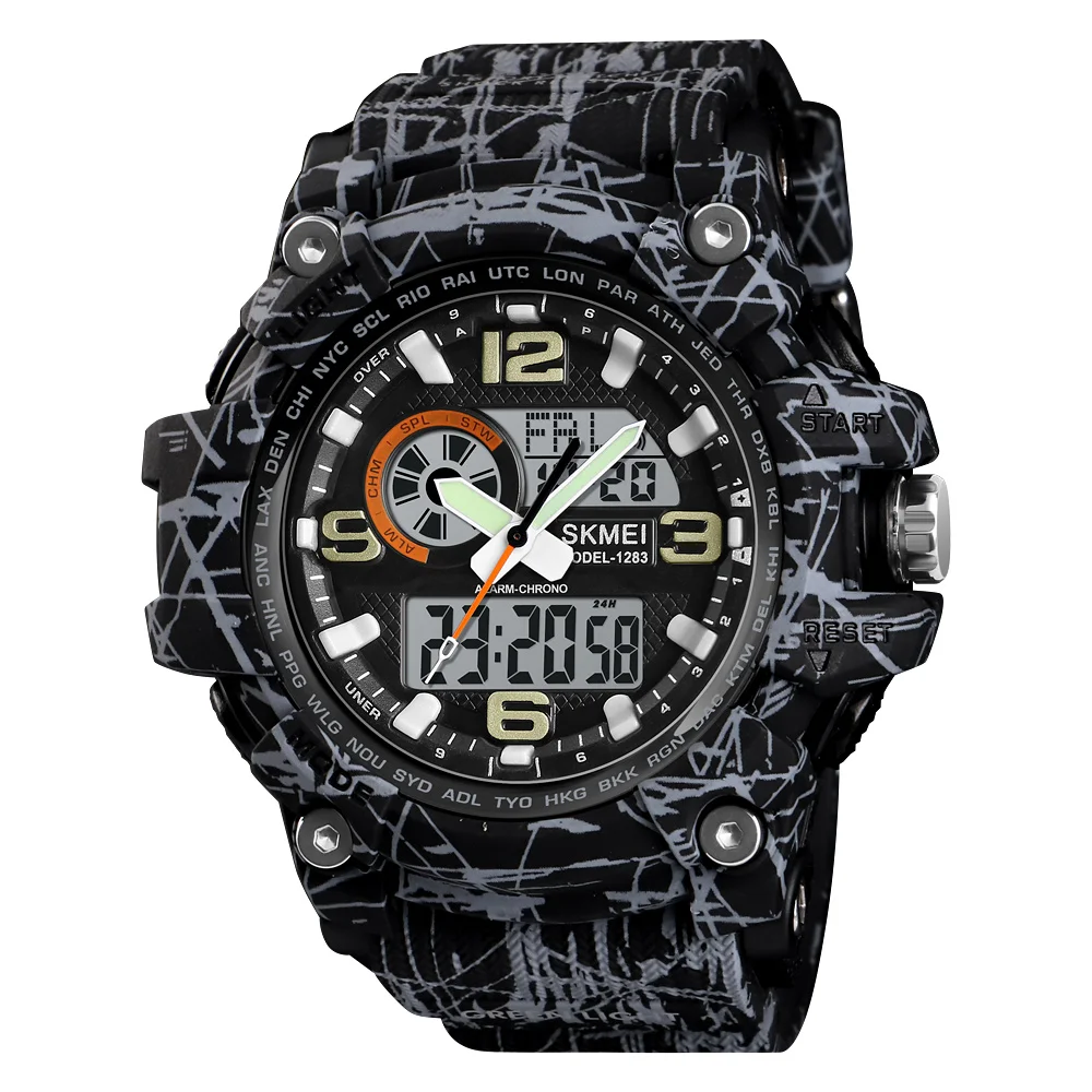 

skmei 1283 popular big wrist sport watches for men military time watch 2018