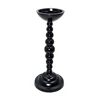 Single Candle Pillar Stand Black Aluminium Stylish