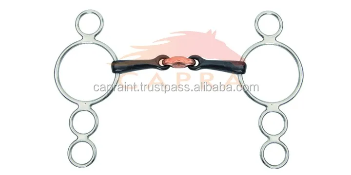 Embout De Mors Euro Horse à Oeuf Pastille Double Joint - Inox - Tailles 4 à 7 Pouces