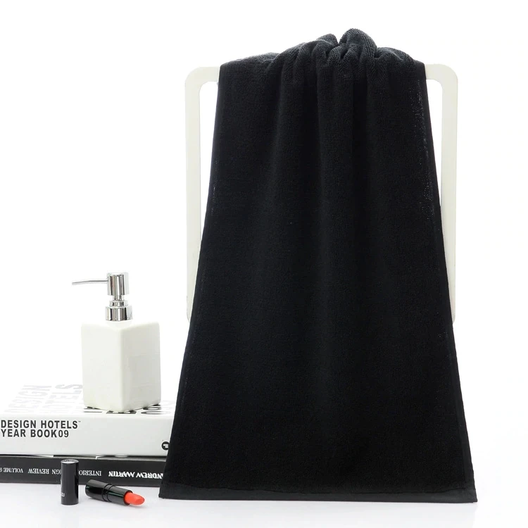 Cotton Bleach Proof Spa & Salon Hand Towel Safe Vat Dyed Black