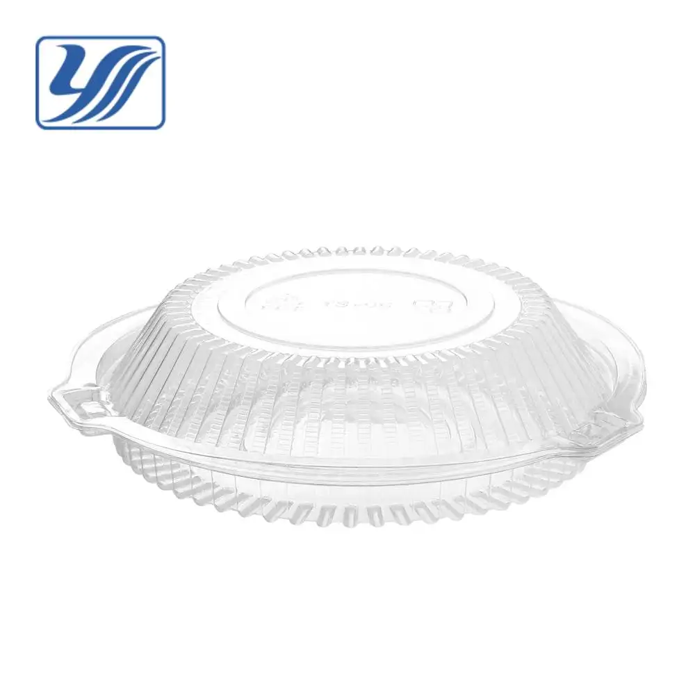 
Clear disposable plastic food container with lid 