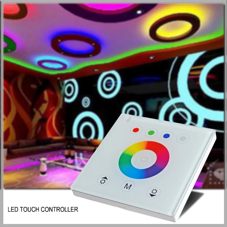 
Glass Panel Wall Mounted RGBW LED Dimmer Touch LED Controller for LED Strips 