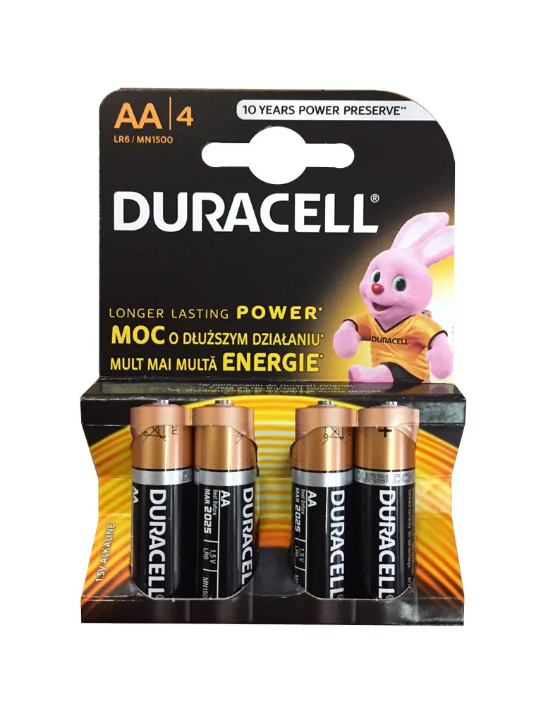 Duracell Aaa Basic Pack Of 4 - Made In Belgium - For Your Power Hungry ...