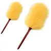 Pure Lambs Wool Duster with Wood Handle, Microfiber Lambs Soft Wool Cleaning small Duster Dust Home use