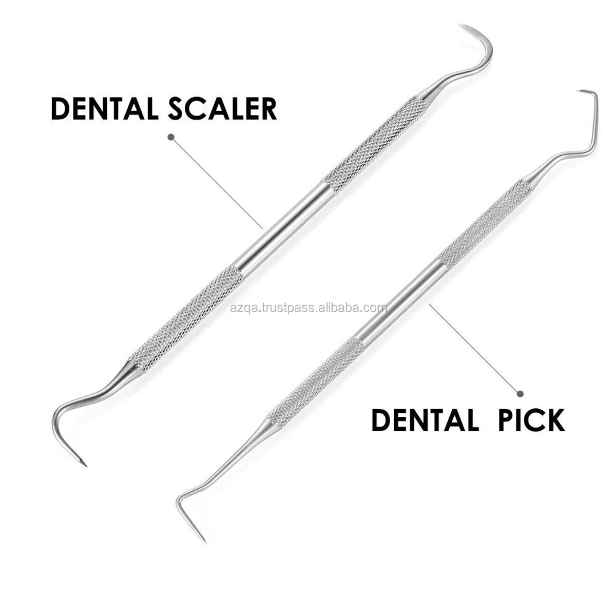 3pcs Stainless Steel Dental Tools Kit Dentists Pick Tool Teeth Scraper