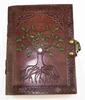 Tree Of Life HandPainted Leather Cover Journal Diary Notebook or journal for gifting him or her at Good price