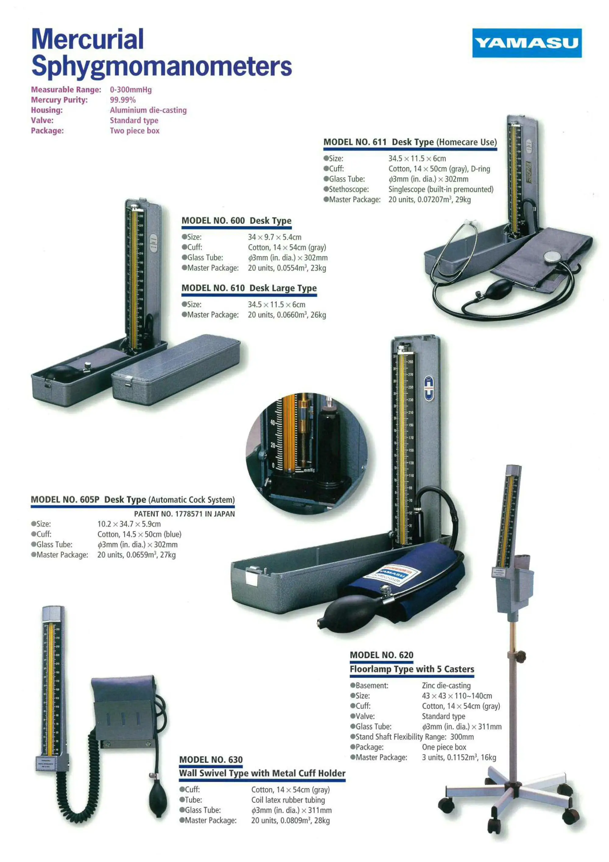 For Doctor Measuring Instrument,Mercury Sphygmomanometer No.605p Made