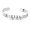 Unisex Valentine's Day Titanium Heart Lock Love Bangle Bracelet Fashion Stainless Steel Cuff Bangle