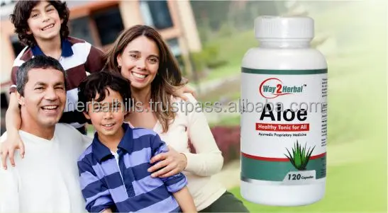 
Way2herbal Aloevera Aloe capsules, 400mg, 120 counts- Colon cleansing Supplement and Immunity 