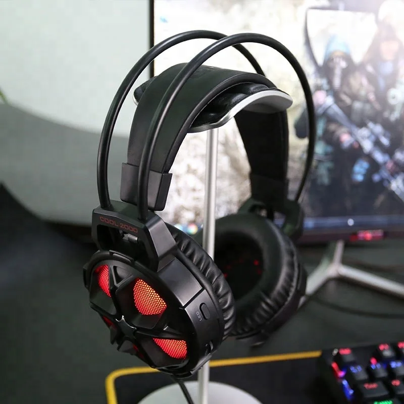 

2018 computer headset PC gamers best choice COOL-2000 gaming headphone, Black-orange/ black-red / black-blue and camouflage
