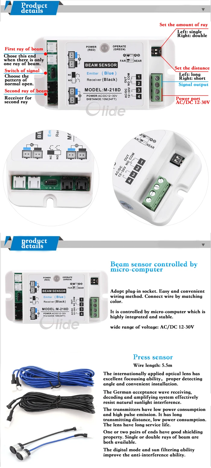 Automatic Sliding Door Safety Beam Sensor,Beam Sensors For Autodoor