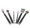 BQ8005 5pcs set of bbq fork utensil spatula outdoor kitchen stainless kit tong brush tool set accessory bbq grill