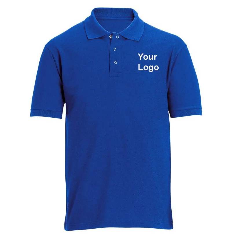 Royal Blue 100% Cotton Custom Workwear Polo Shirt Wholesale Uniform ...