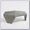Bone Inlay Black Zebra line Coffee Table
