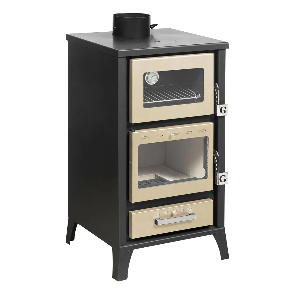 
15,3 kW European Quality Wood Burning Stove with Oven | 76% Efficiency (Gekas Stoves - MG 400) 