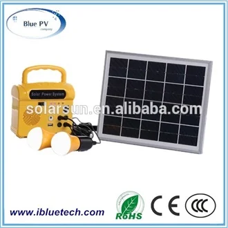 home mobile charging 10 W solar led light kits solar panel system mini solar system for Africa