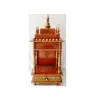 Hand Painted Copper Finish Mini Wooden Temple With Drawer