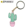 custom soft enamel green planet desert cactus metal cute keyring